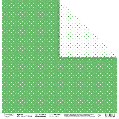 Бумага д/скрапбукинга "Mr.Painter. 205 "Мелкие точки" PSW-R, 190 г/кв.м, 30.5x30.5см/10