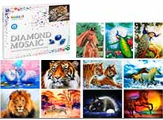 Алмазная вышивка холст на подрамнике 40х50см. MAZARI "ФАУНА" ассорти, М-6424/1/12