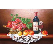 Алмазная вышивка холст 34х52см. ФРЕЯ "Вино с фруктами" ALV-18/1
