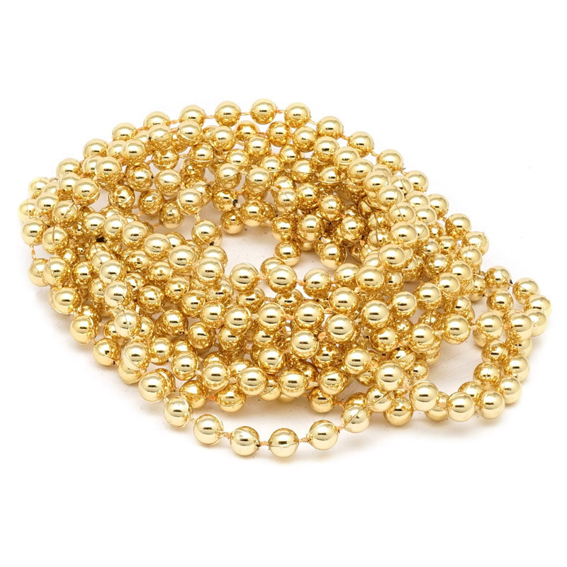 Бусы-шарики 4мм 2,7м, золото, 16077/1/10