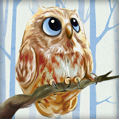 Алмазная вышивка холст 15х15см. Гамма "Совенок" АЖ-1550/54191734592/1