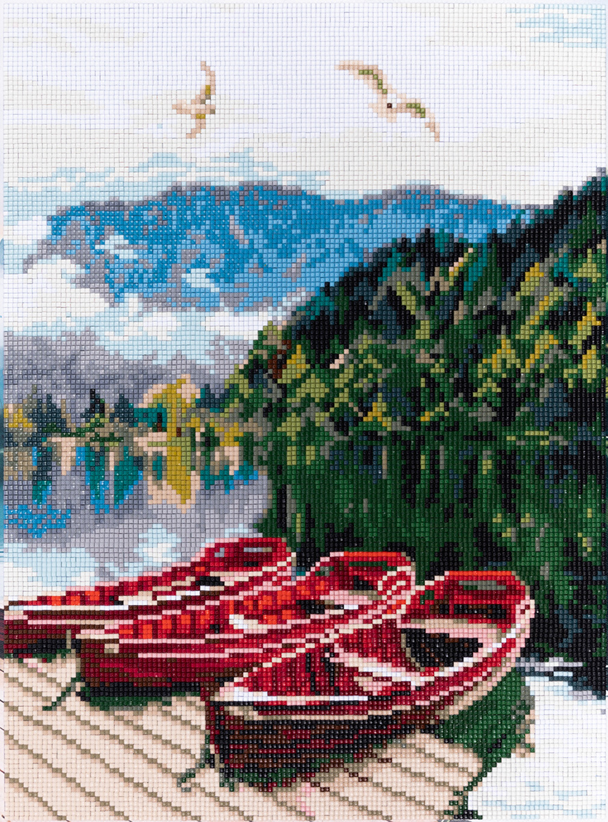 Алмазная вышивка холст на подрамнике 30х40см. ФРЕЯ "Горная безмятежность" ALPD-083/1