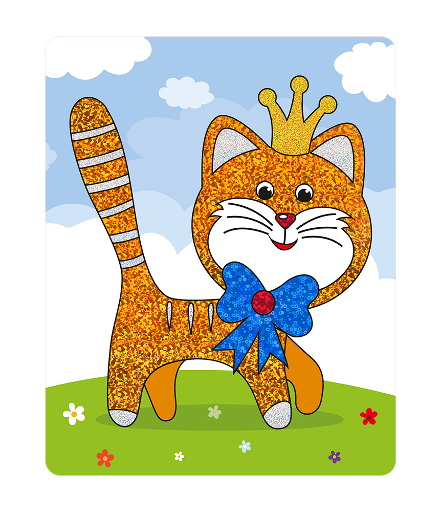 Аппликация фольгой "Hobbius. Кот" №03 20x25см, FBT-02 03/1