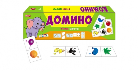 Домино "УЧИМ ЦВЕТА" пластик., ИН-2772/1/25